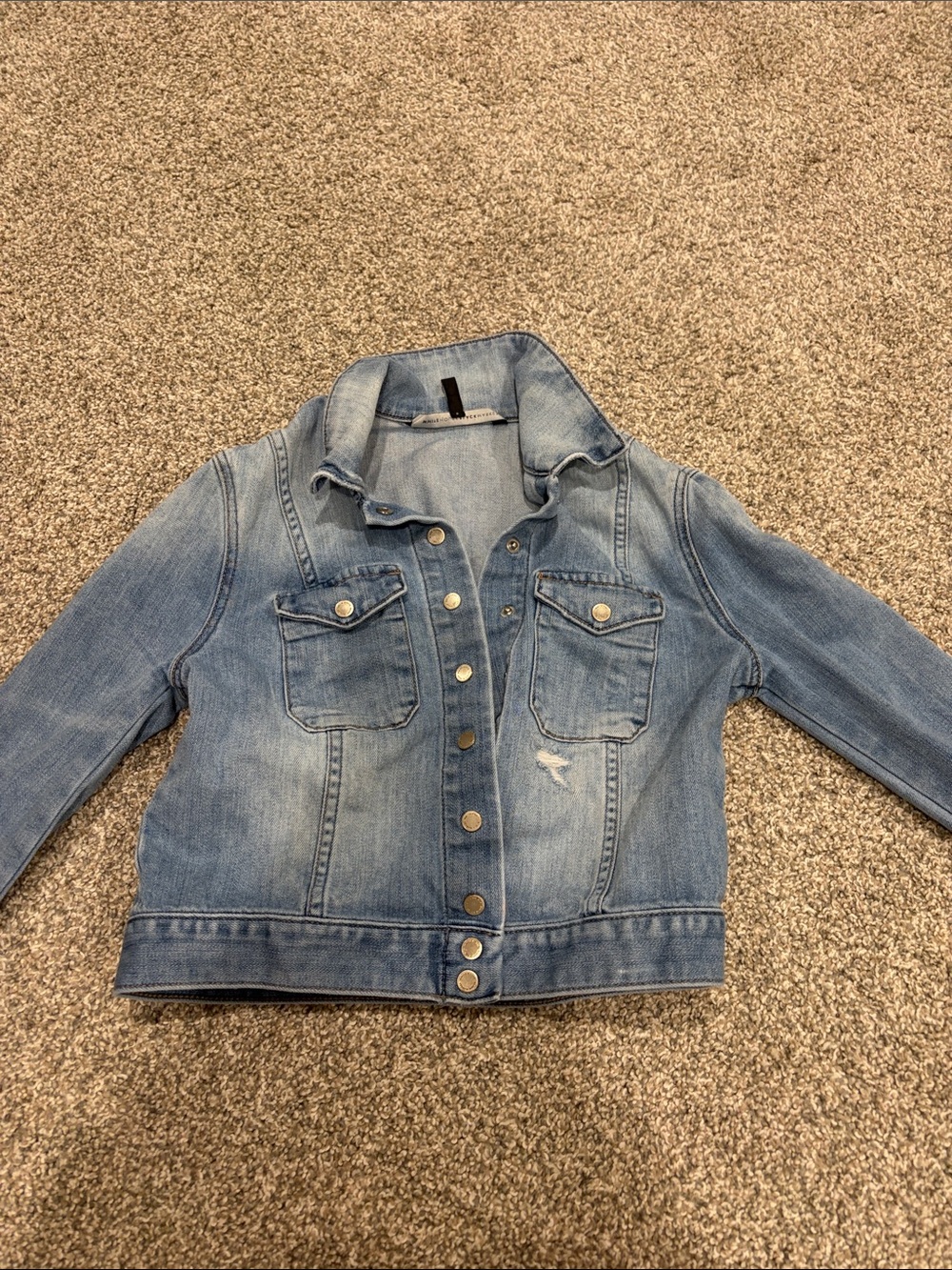 Light Wash Denim Jacket - Classic Button Front